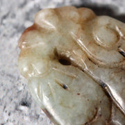 Antique Japanese Spiritual Miniature Collection Zushi Magatama Jade Daikoku12