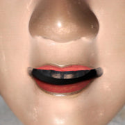 Japanese Carved Wooden Noh Mask Young Woman Antique Finish with Bag MSK54912