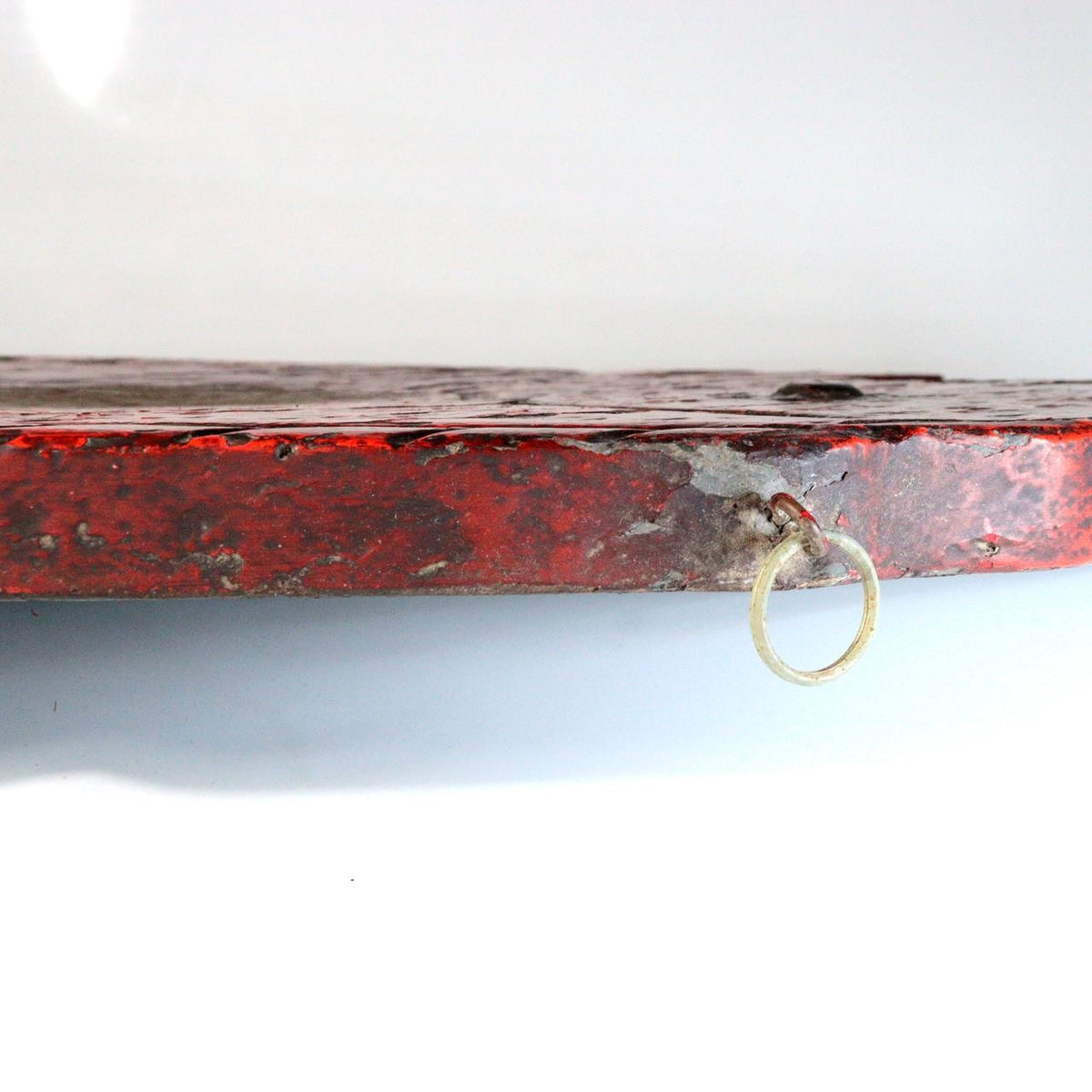 Antique Japanese Buddhist Wooden Fish Board Gyoban Kaipan Red Lacquer Temple11