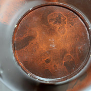 Japanese Bronze Vase Hoko Signed Abstract Red Black Splash Design Vintage BV7232