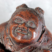 Antique Japanese Bamboo Root Okimono Kanzan Jittoku Hanshan Shide Edo Meiji7