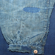Antique Japanese Boro Noragi Hanten Jacket Sashiko Indigo Patchwork Rugged BRKW111