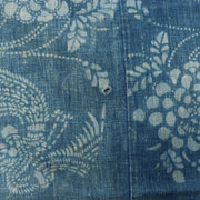 Antique Japanese Boro Indigo Cotton Cloth Katazome Phoenix Motif Futon Cover8