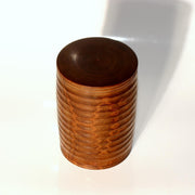 Japanese Vintage Wooden Tea Caddy Lidded Box Yamagata Craftsman Shogi Keyaki7