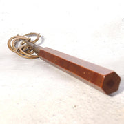Vintage Japanese Buddhist Shakujo Handheld Monk Staff Brass Wood Ritual Tool11