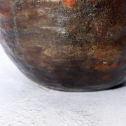 Japanese Mottled Purple Bronze Vase Hanshidou Artisan Signed 16.5cm BV73514