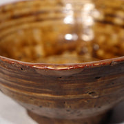 Antique Japanese Tanba Ware Tea Bowl Edo Period Wabi Sabi Mitate Chawan Amber8