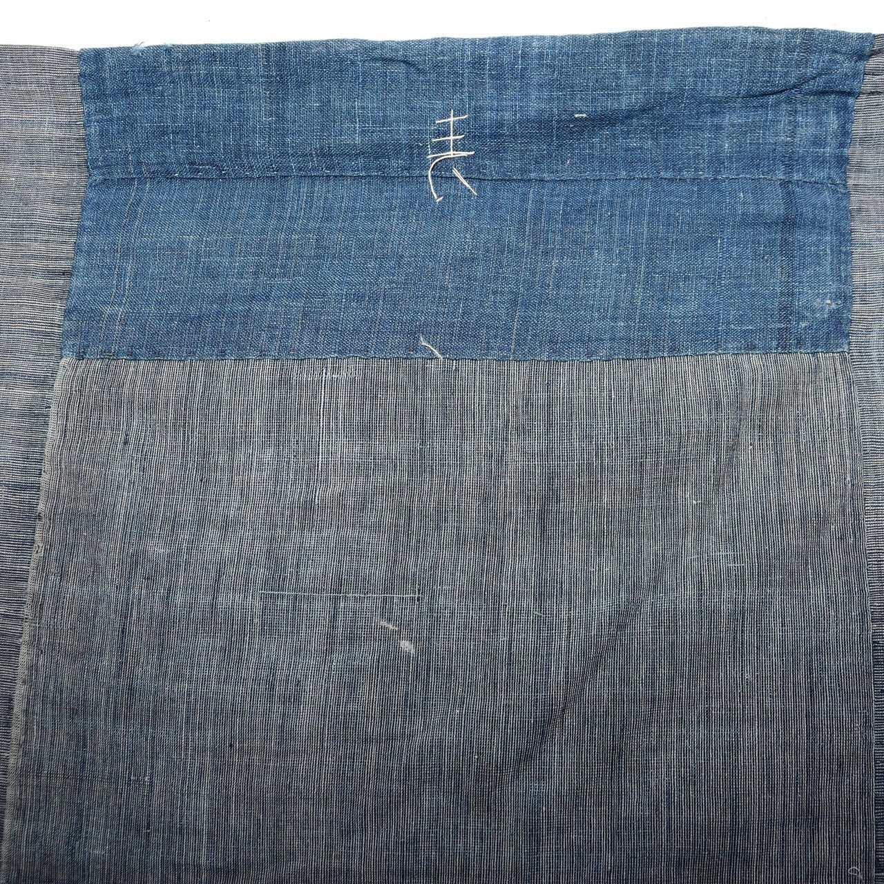 Antique Japanese Boro Indigo Fabric Patchwork Ranru Cotton Textile Rug BRKW16113