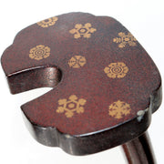 Vintage Japanese Sword Stand Katana Kake Makie Lacquer Phoenix Motif4