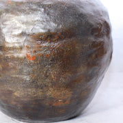 Japanese Mottled Purple Bronze Vase Hanshidou Artisan Signed 16.5cm BV73518