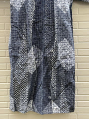 Japanese Men's Cotton Yukata Summer Kimono Basket Weave Pattern BRKW1769