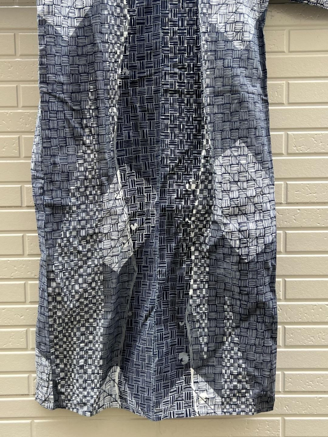 Japanese Men's Cotton Yukata Summer Kimono Basket Weave Pattern BRKW1769