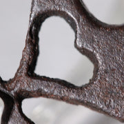 Antique Sukashi Tsuba: Iron Body Boar's Eye Heart Motifs Muromachi Edo Period5
