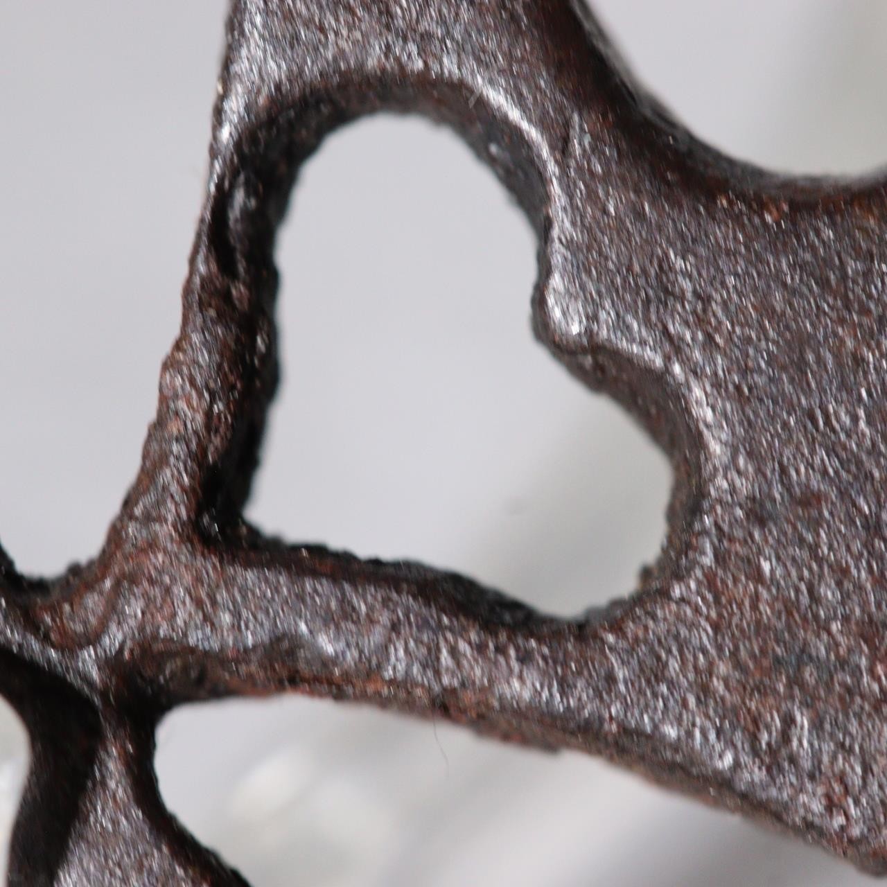 Antique Sukashi Tsuba: Iron Body Boar's Eye Heart Motifs Muromachi Edo Period5