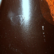 Japanese Bronze Vase Hoko Signed Abstract Red Black Splash Design Vintage BV7238