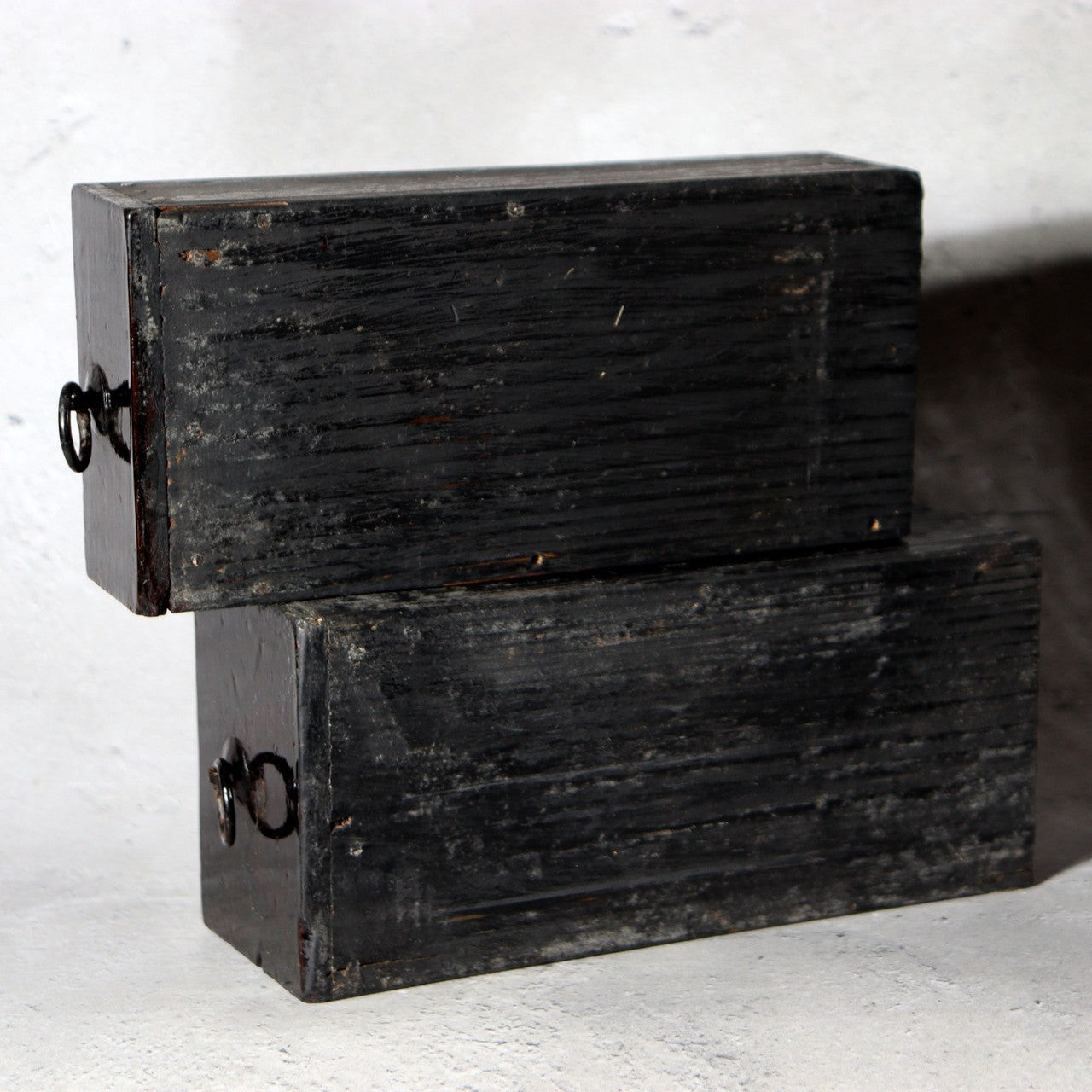 Antique Japanese Lacquer Drawer Box - Natural Urushi Bakumatsu Meiji Era WO5829