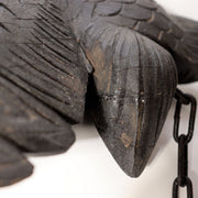 Japanese Wood Carved Tai Sea Bream Fish Jizaikagi Yokogi Hearth Hook WO5416