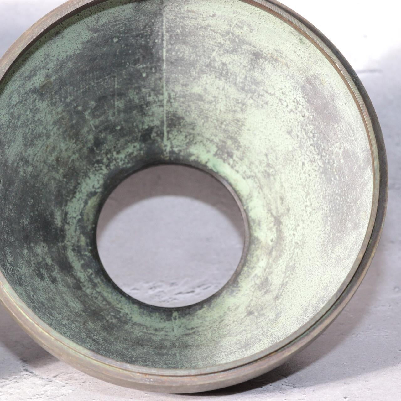 Vintage Japanese Bronze Vase NKK Commemorative 1957 Showa 32 Patina BV7809