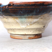 Japanese Antique Ceramic Bowl Wooden Box Kyushu-style Kiln-Effect Glaze Bowl16