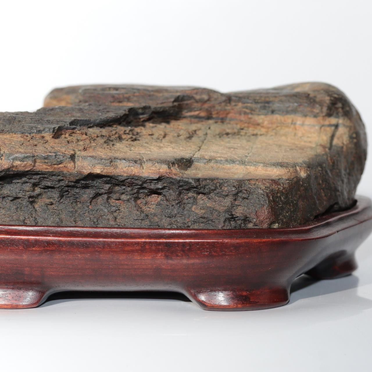 Vintage Japanese Sajigawa Suiseki Viewing Stone "Amanohashidate" Tomobako SS23411