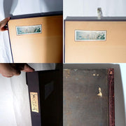 Vintage Japanese Byobu 2 Panel Room Divider Painted Figures Floral4