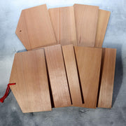 Vintage Japanese Ema-Shaped Wooden Serving Plates - Set of 9  Zodiac Motif WO5845