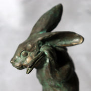 Japanese Bronze Rabbit Statue Masashi Natorigawa Dancing Pose BOSa6514
