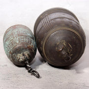 Japanese vintage Temple Bell Hansho Tsurigane Two Bronze Buddhist Sound Chime6