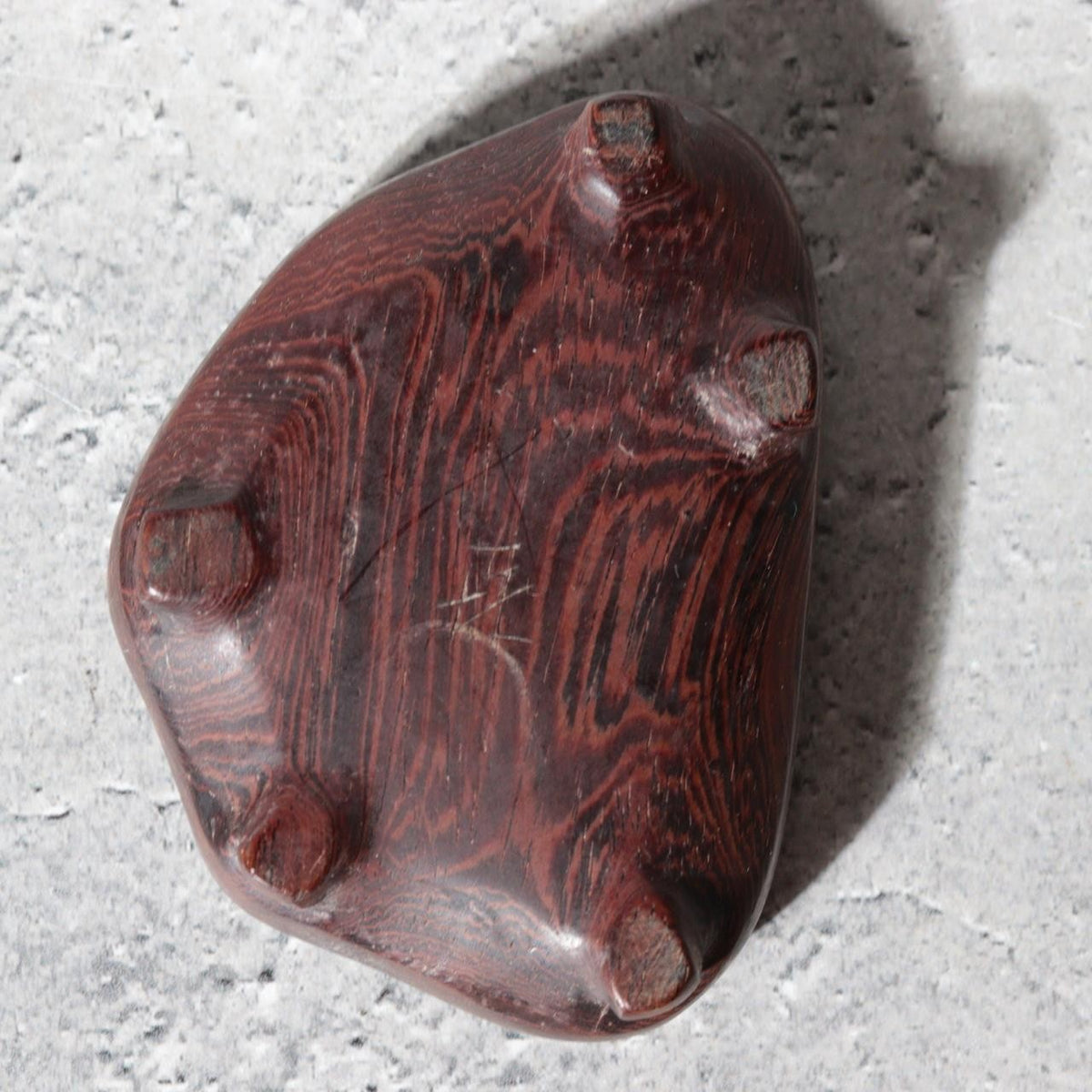 Japanese Suiseki Gifu Kikkaseki Chrysanthemum Stone Wooden Base SS2398