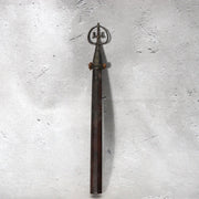 Antique Japanese Buddhist Hand Shakujo Staff Wooden Handle Vajra Motif Edo Meiji1