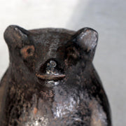 Vintage Japanese Cast Iron Tanuki Raccoon Dog Figurine Incense Burner BOSa7416