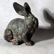 Antique Japanese Bronze Rabbit Okimono Taisho 1919 Signed Ono Tohachi 2.53kg1