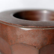Vintage Japanese Bronze Ikebana Vase Okubo Yuko Shobisai Two-Piece13