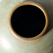 Vintage Heavyweight Japanese Bronze Vase Engraved carp Motif Verdigris Patina10