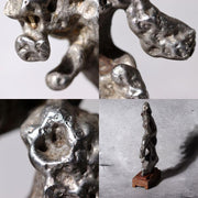 Unique Vintage Japanese Stainless Steel Suiseki Fantastic Rock Formation Stone14