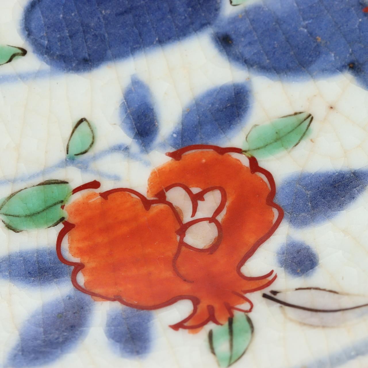 Antique Japanese Old Imari Iroe Bowl  Flower Pot Motif with Original Box IP13215