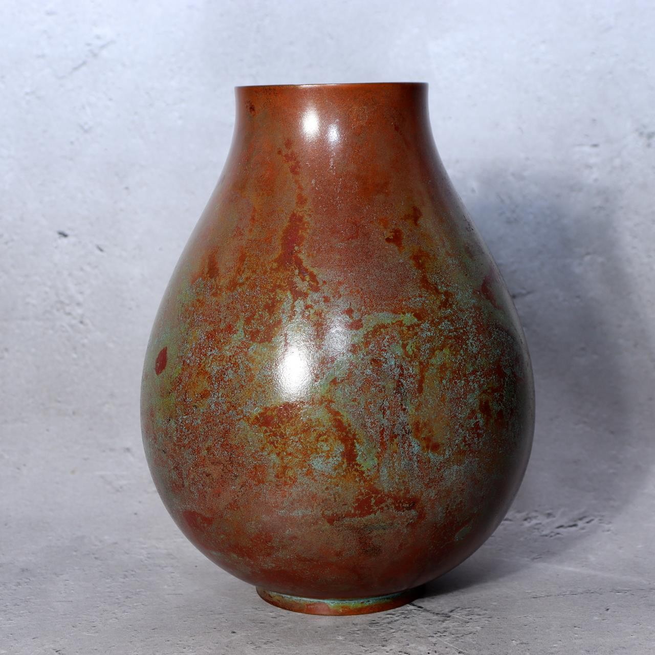 Masterpiece Japanese Bronze Vase Yoshihisa Hasegawa  Nationally Designated1