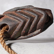 Antique Japanese Jizai-kagi Hearth Hook Slender Eel/Carp Wood Carving Movable7