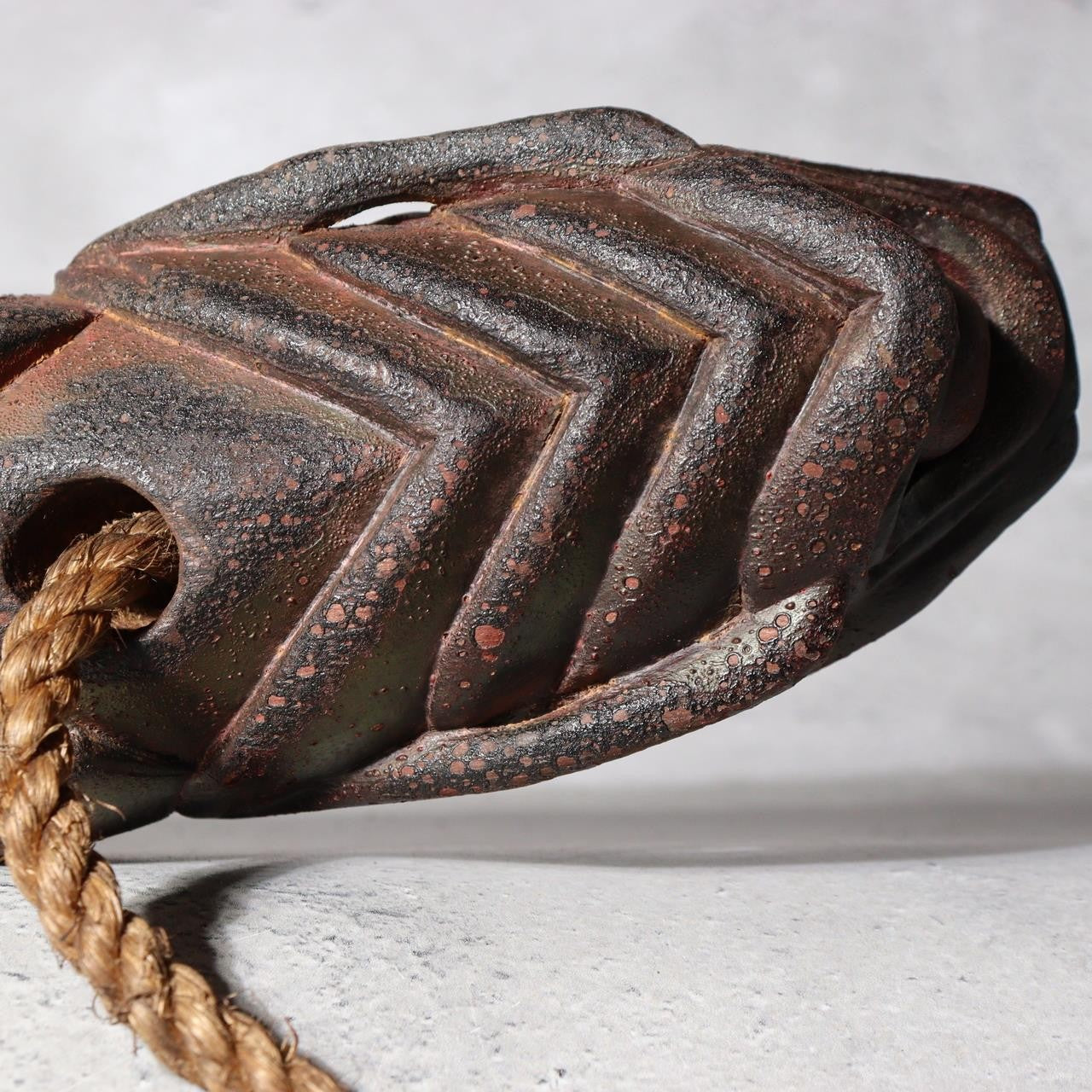 Antique Japanese Jizai-kagi Hearth Hook Slender Eel/Carp Wood Carving Movable7