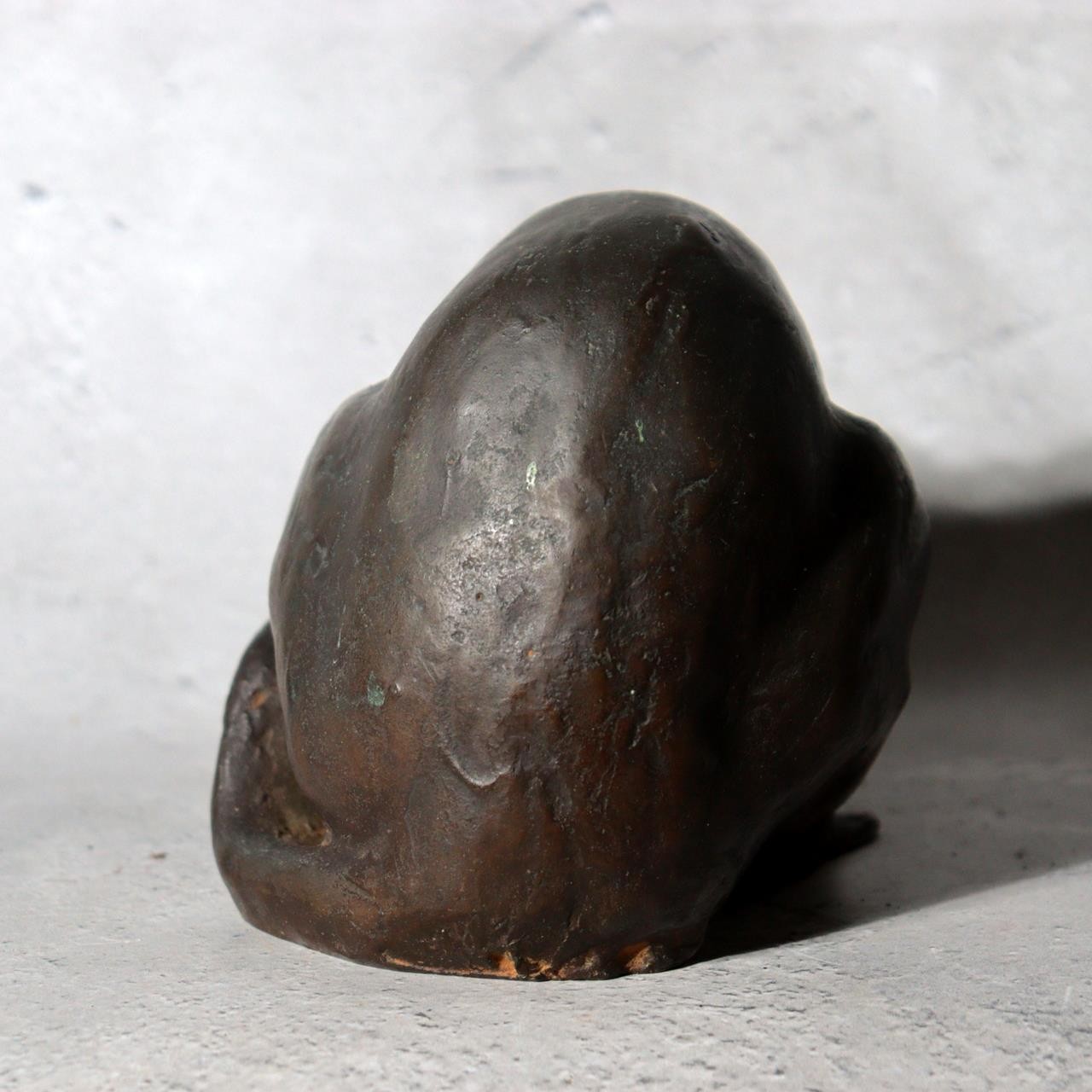 Vintage Japanese Cast Bronze Rat Figurine by Hansan Zodiac Ornament6