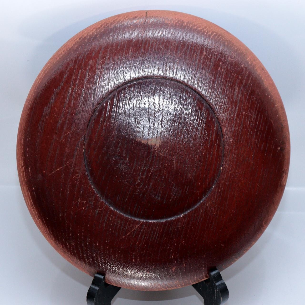 Vintage Japanese Chestnut Wood Round Trays Set of 2 Odate Shinmeisha Festival4