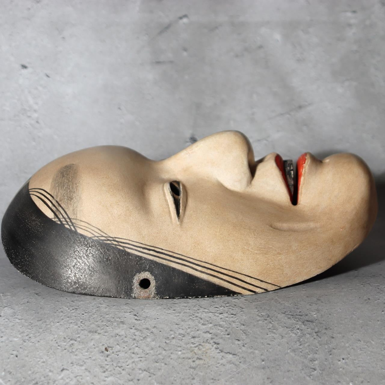 Masterfully Carved Japanese Noh Mask "Shakumi" by Kojitsu - Middle-Aged Woman4