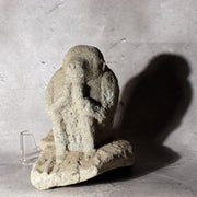 Japanese Antique Stone Monkey Statue Saru God Garden Ornament Zen Bonsai Folk Ar7