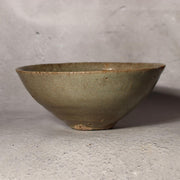 Antique Korean Celadon Tea Bowl Early Joseon Dynasty Sunakodai Kintsugi Box8