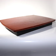Japanese Vintage Folding Low Table Chabudai Wood Brown Black Compact 43cm WO5247