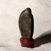 Japanese Suiseki Viewing Stone Genkai Jizo Buddha Figure 1976 Signed Daiza SS2238