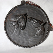 Japanese Nambu Tekki Cast Iron Wall Plaque - Horse Relief Decor 30cm BOSa250