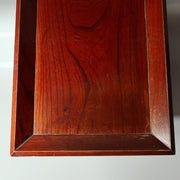 Japanese Antique Wood Foldable Low Desk Table Mitsuba Aoi Crest Kyozukue WO5474