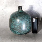 Vintage Japanese Bronze Vase Mottled Blue Green Patina BV7841
