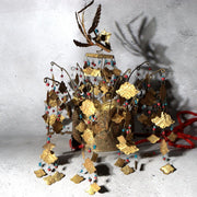 Vintage Japanese Shinto Brass Crown Tendoji Daikan Phoenix Repurposed Box7